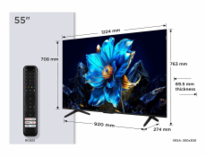 TCL P79K 55P79K televizor 139,7 cm (55 ) 4K Ultra HD Smart TV Wi-Fi Metalická 430 cd/m2