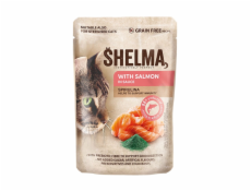 SHELMA with salmon in sauce - mokré krmivo pro kočky - 85g
