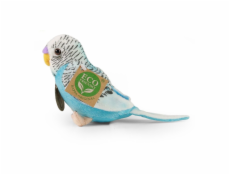 Rappa Plyšová andulka se zvukem 11 cm 2 druhy ECO-FRIENDLY papoušek modrá