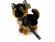 Plyšový pes německý ovčák s vodítkem  stojící 23 cm ECO-FRIENDLY Plyšový pes německý ovčák s vodítkem  stojící 23 cm ECO-FRIENDLY