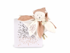 Doudou Dárková sada Plyšový muchláček medvídek s čepičkou 25 cm růžový Doudou Dárková sada Plyšový muchláček medvídek s čepičkou 25 cm růžový