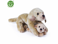 Rappa Plyšový labrador s miminkem ležící 25 cm ECO-FRIENDLY