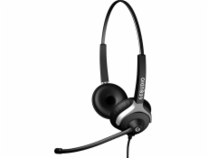 GEQUDIO Sluchátka GEQUDIO WA9024 Sluchátka/Headset Kabelová Čelenka Kancelář/Call centrum Černá