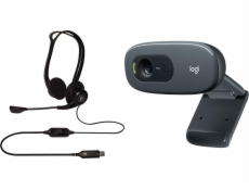 Sluchátka Logitech PC960 (981-000100) + C270 (960-001063)