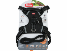 ZOLUX Sada postroje pro psy + vodítko CLIP&GO L černá