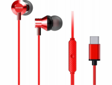 Aiwa Sluchátka do uší ESTM-50USB-C/RD červená