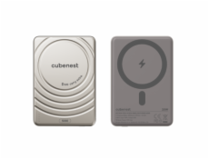 Cubenest Magnetická bezdrátová powerbanka SlimDual 5000 mAh S1B3D - zlatá