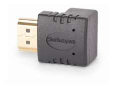StarTech.com Down Angle HDMI 2.0 Adapter, 90-Degree HDMI Port Saver, M/F - High Speed - HDMI adaptér - HDMI s piny (male) do HDMI se zdírkami (female) zahnutý nahoru - cerná - podpora 4K60Hz, dvousmer