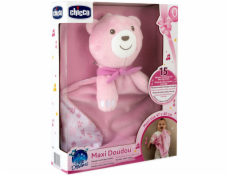 Chicco Plyšový medvěd s dekou 47x40 MAXI DOUDOU růžový Chicco Plyšový medvěd s dekou 47x40 MAXI DOUDOU růžový