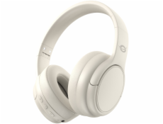 Conceptronic Sluchátka/headset PARRIS03C, drátová a bezdrátová, čelenka, hudba, Bluetooth, krémová