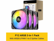 Antec P12 120mm PWM ARGB černý ventilátor (3 ks)