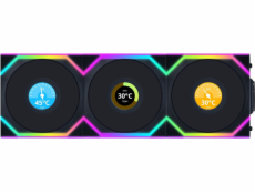 Lian Li Ventilátor UNI FAN SL Wireless LCD 120, 3 kusy, černý (12SLLCD1W3B)