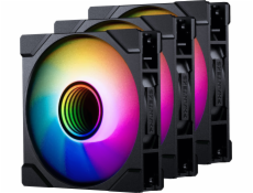 Phanteks M25G2-120 D-RGB ventilátor s obrácenými lopatkami, 3 ks, černý (PH-F120M25R_G2_DBK01_3P)