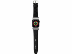 Karl Lagerfeld řemínek KLAWLSAKLHPK Apple Watch 42/44/45/49mm černý řemínek Saffiano Monogram