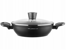 Florina BONO HRNEC 24 CM 2,5L. S VÍKEM, NÍZKÉ, INDIVIDUÁLNÍ. od MG (ČERNÁ, POVLAK S IDEÁLNÍM KAMENEM, ČERNÁ RUKOJEŤ)