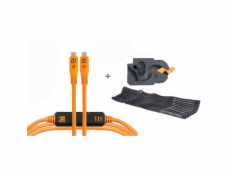 Tether Tools LeverLock&Cable Kit Optima 10G gerade orange 4,6m