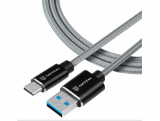 Tactical Fast Rope Aramid Cable USB-A/USB-C 2m Grey