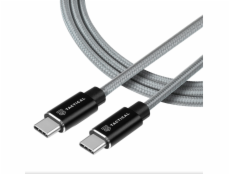Tactical Fast Rope Aramid Cable USB-C/USB-C 100W 20V/5A 0.3m Grey