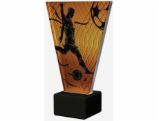 Victoria Sport Viktoria Sport Monochromatická skleněná trofej na mramorovém podstavci - FOTBAL FOOTBALLER