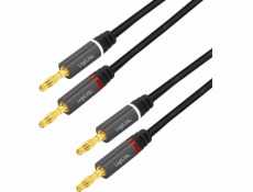 LogiLink Banánový kabel x2 - banánový kabel x2 3m černý (CA1210)