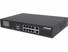 Intellinet Network Solutions Přepínač GIGA 8x POE+ 130W + 2x RJ45 UpLink, LCD (561303)