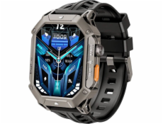 Chytré hodinky Rubicon SmartWatch Rubicon RNCF24 šedé silikonové konverzace BT Call.