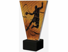 Victoria Sport Skleněná trofej Monochromatická na mramorovém podstavci - HÁZENÁ
