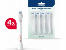 CONCEPT Náhradní hlavice k zubním kartáčkům PERFECT SMILE ZK500x, Soft Clean, 4 ks, bílé ZK0052 