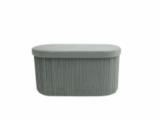 Drážkovaný puf hs522-9 78x38x38 cm sivý