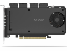Icydock ICY DOCK Mobilní racková adaptérová karta 4-Bay M.2 NVMe SSD pro PCIe 4.0 x 16