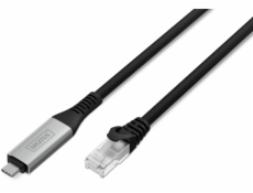 Digitus Ethernetový kabel USB-C 3.2 Gen1 - RJ45, 1 Gbit/s, 5 m Digitus Ethernetový kabel USB-C 3.2 Gen1 - RJ45, 1 Gbit/s, 5 m