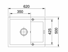 Drez Franke Maris MRG 611-62, žula, 62x50x18 cm