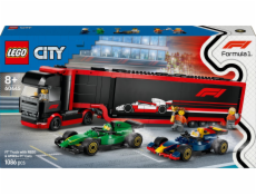 LEGO 60445 City F1 Transporter se závodními auty RB20 a AMR24 F1, Stavebnice