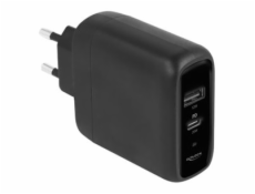 Delock - Síťový adaptér - 32 Watt - PD 3.0 - 2 výstupní konektory (USB, 24 pin USB-C) - černá