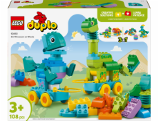 LEGO 10451 DUPLO Town Dinos auf Rädern 3-in-1-Set, Konstruktionsspielzeug