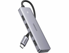 Ugreen Hub Adaptér 4v1 USB-C na 4× USB 3.0 + USB-C Šedý
