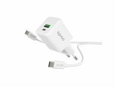 Epico UltraBoost EA10 20W GaN Wall Charger Bundle with USB-C to USB-C 1.2m Cable - bílá