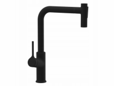 Invena Kuchyňská baterie s výsuvným výtokem Farsala černá BZ-40-L04-S