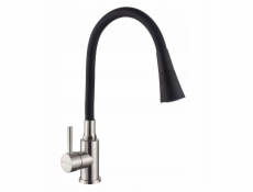 Invena Kuchyňská baterie Gabi, nerezová ocel/černá BZ-87-043-L