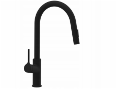 Invena Kuchyňská baterie s výsuvným výtokem Farsala, černá BZ-40-U04-S