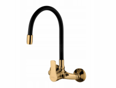 Invena Nástěnná kuchyňská baterie Verso, černá/zlatá BC-82-E49-L