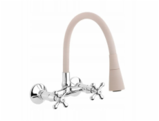 Invena Nástěnná kuchyňská baterie Roma, béžová/chromová BC-24-E3S-L