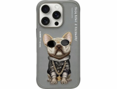 Uniq Pouzdro Nimmy pro iPhone 16 Pro 6.3 šedé/šedé Brýle Cool Dog