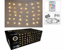 Christmas decoration VÁNOČNÍ STROMEČKOVÁ SVĚTELNÁ ZÁVĚS VENKU/VNITŘ 144 LED 120X120CM S DÁLKOVÝM OVLÁDÁNÍM TEPLÁ BÍLÁ