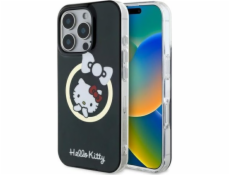 Hello Kitty Hello Kitty HKHMP16XHFLBK Pouzdro pro iPhone 16 Pro Max 6.9 černé/černé IML s mašlí a MagSafe