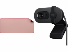 Podložka pod myš Logitech Studio Series – DARKER ROSE (956-000053) + Brio 100 (960-001585)