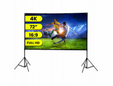 Extralink skládací projekční plátno 72 Psf-72 | Skládací projekční plátno | 16:9, 160 x 90 cm, bílá