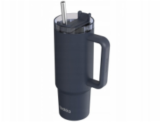 Quokka Stream - Termohrnek z nerezové oceli 950ml s brčkem (grafit)