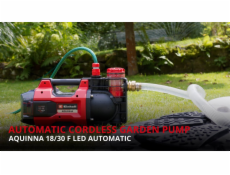 Einhell AUTOMATICKÉ ZAHRADNÍ ČERPADLO AQUINNA 18/30 F LED NA BATERII Einhell AUTOMATICKÉ ZAHRADNÍ ČERPADLO AQUINNA 18/30 F LED NA BATERII