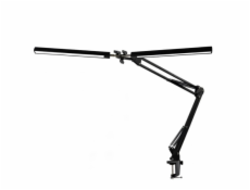 Platinet STOLNÍ KRESLÍCÍ LAMPA 20W, 2 ŽÁROVKY, 160 LED, KLIP, ČERNÁ [46005]